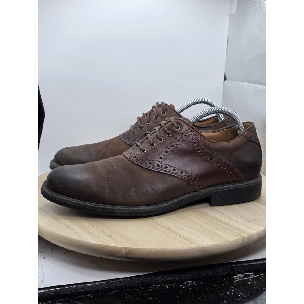 Mens Size 9M - Johnston & Murphy Brown Sheepskin Dress Shoes XC4 Waterproof